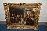 Bound for trafalgar by N. Steeples, 1918, oil on canvas, sold Aug 2023