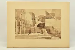 The old walls, vendome, france by Charles Knight, pencil and watercolour, sold Aug 2023