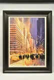 Big apple brollies - new york by Peter J. Rodgers, watercolour on paper, sold Aug 2023