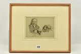 Comprising a partial portrait of him holding by Edward T. Davis, drawing, sold Aug 2023