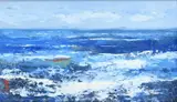 Incoming Tide by Sheila Tolley, Oil on board, sold Jun 2023