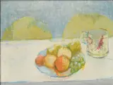Softly Lit FruitSigned and dated Alexander 03 by Alan Alexander, Oil on board, sold Jun 2023