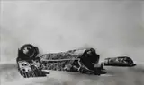Untitled by Sam Kaprielov, Charcoal on gessoed board, sold Jun 2023
