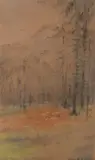 Landscape with a forest of pinesSigned Alice R by Alice Ravenel Huger Smith, Watercolour and coloured chalk, offered Jun 2023