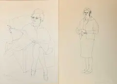Sunday by Patrick Procktor, ink, sold Jun 2023