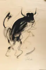 Running bullSigned SUNIL DAS by Sunil Das, Charcoal, offered Jun 2023
