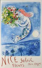 Nice Soleil FleursLithograph by Marc Chagall, Lithograph, sold Jun 2023