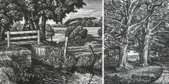 Homington Water Meadows by Howard Phipps, pencil, sold Jun 2023