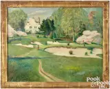 titled Spring on the 13th at Merion (Golf Club) by Roy Spreter, oil on canvas, sold Sep 2024