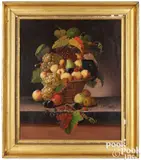 still life with fruit by Severin Roesen, oil on canvas, sold Sep 2024
