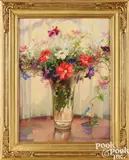 Still Life Petunias by Gladys Nelson Smith, oil on canvas, sold Sep 2024
