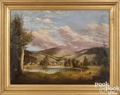 titled Endless Mountains Pennsylvania by Victor de Grailly, oil on canvas, sold Sep 2024