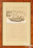 Biblical scene from Matthew Chapter 8 by Lewis Miller, ink and watercolor, sold Sep 2024