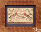 fraktur bookplate for Michael Dirstein by Johann Adam Eyer, ink and watercolor, sold Sep 2024
