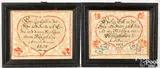 fraktur scherenschnitte by Wilhelmus Antonius Faber, 1808, watercolor, sold Sep 2024