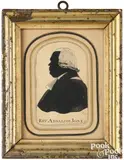 silhouette of the Reverend Absalom Jones (1746-1818). Jones was an African American abolitionist who founded the Free African Society by Samuel Folwell, watercolor, sold Sep 2024