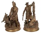 OR AFTER by Pierre-Jules Mêne, BRONZE SCOTTISH HUNTER FIGURES, sold Oct 2025