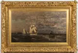 MARINE PAINTING by Maurits Frederik H. De Haas, oil on canvas, sold Apr 2025