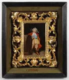 DIMINUTIVE PORTRAIT OF A CAVALIER by Francesco Vinea, oil on panel, sold Oct 2025