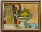 STILL LIFE PAINTING by Karl Mattern, oil on canvas, sold Oct 2025
