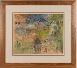 LA FEE ELECTRICITE LITHOGRAPH by Raoul Dufy, color lithograph on paper, sold Oct 2025