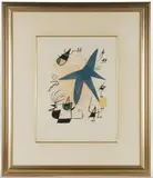 ETOILE BLEU / , THE BLUE STAR LITHOGRAPH by Joan Miró, color lithograph on paper, sold Apr 2025