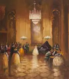 Concert by Kurt Heyden, oil on canvas (unstretched), sold Aug 2020
