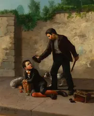 'I’ll Give You Some' (The Bully) by James Henry Beard, 1886, oil on canvas, sold Aug 2020