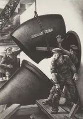 Pipe Fitters by Edward Arthur Wilson, 1941, lithograph, sold Sep 2020
