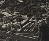 Pipe Jungle by Edward Arthur Wilson, 1941, lithograph, sold Sep 2020