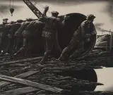 Untitled (Pipeline construction) by Edward Arthur Wilson, 1942, lithograph, sold Sep 2020