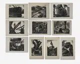 Group, ten (10) pipe construction prints by Edward Arthur Wilson, lithograph, sold Sep 2020
