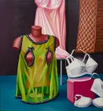 Store Window Still Life by John Bolton, 1972, acrylic on canvas, sold Sep 2020