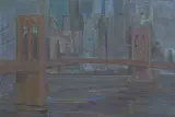 Untitled (Brooklyn Bridge) by Benoît Gilsoul, oil on canvas, sold Sep 2020