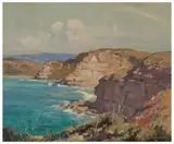 The Cliffs At Narrabeen by James Ranalph Jackson, oil on canvas on board, sold May 2023