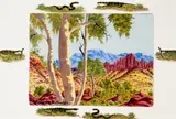 Central Australian Landscape by Richard Moketarinja, watercolour on paper, sold Jun 2023