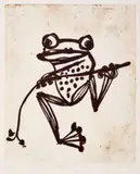 Tree frog by John Olsen, 2012, etching on paper, offered Sep 2023