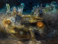 Evidence of uncertainties by James Gleeson, 2005, oil on canvas, sold Sep 2023