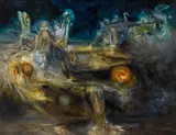 Evidence of uncertainties by James Gleeson, 2005, oil on canvas, sold Sep 2023