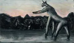 Untitled by Peter Booth, 1988, oil, watercolour and crayon on paper, sold Sep 2023
