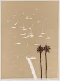 Lavender Bay In The Rain by Brett Whiteley, 1987, colour screenprint, sold Oct 2023