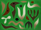 Spring Garden by John Coburn, 1971, oil on canvas on board, sold Oct 2023