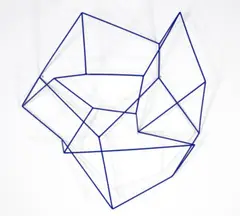 Model For Axiom #1 by Robert Owen, 1999, painted steel, sold Oct 2023