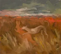 The Kill by Sam Fullbrook, c.1960, oil on board, offered Oct 2023