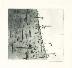 Hillside Number 1 by Fred Williams, 1965–66, etching, drypoint and mezzotint on paper, sold Oct 2023