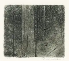 Forest by Fred Williams, 1958, etching, aquatint and engraving, sold Oct 2023