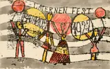 Laternenfest by Paul Klee, 1922, colour lithograph and watercolour on paper, offered Dec 2023