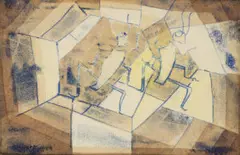 Abstract Composition by Ludwig Hirschfeld-Mack, 1959, monotype and watercolour on paper, offered Dec 2023