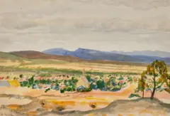 Stawell by Ludwig Hirschfeld-Mack, c.1950s, watercolour on paper, sold Dec 2023