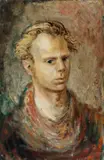 Self Portrait by Peter Graham, 1948, oil on canvas, sold Feb 2024